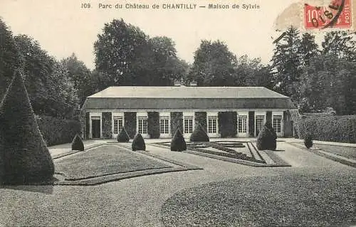 Postcard France Chantilly castle