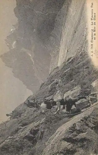 Postcard France Chamonix le Mauvais Pas