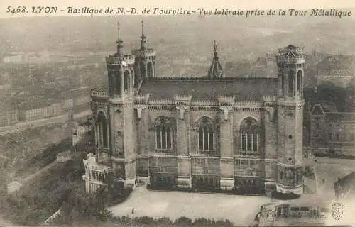 Postcard France Lyon basilique de Notre Dame