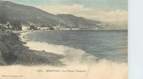 Postcard France Menton plage