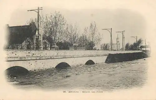 Postcard France Angers Erigne les ponts