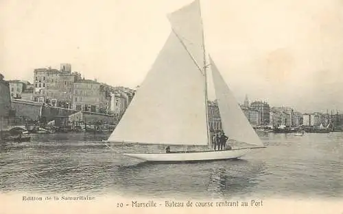 Postcard France Marseilles sailing vessel