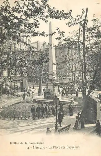 Postcard France Marseilles Capucines square