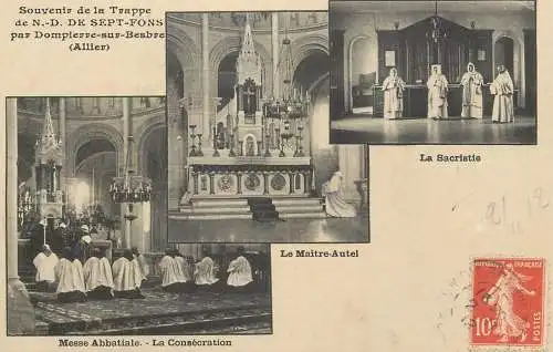 Postcard France souvenir de la Trappe Sept Fons