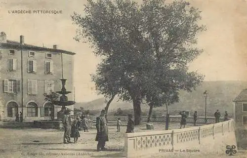 Postcard France Ardèche Privas le square