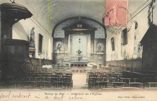 Postcard France Noisy-le-Roi church interior
