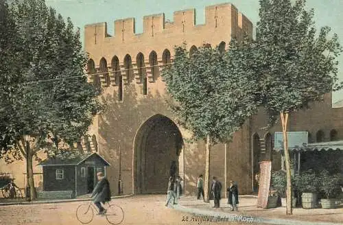Postcard France Avignon porte St. Roch
