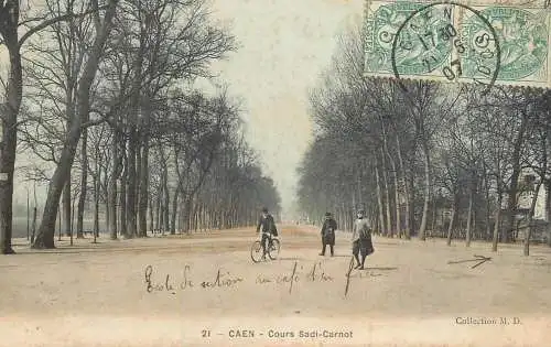 Postcard France Caen cours Sadi Carnot