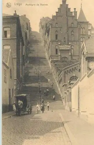 Postcard Belgium Liege Montagne de Bueren