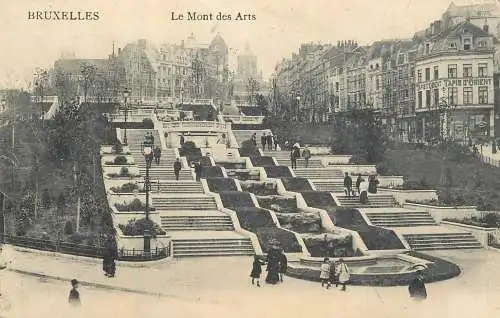 Postcard Belgium Bruxelles le mont des arts