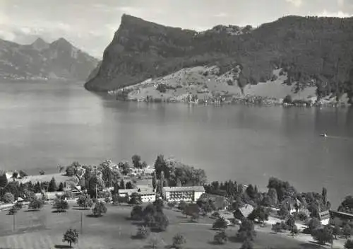 Postcard Switzerland Kurheim St. Chrischona mit Burgenstock