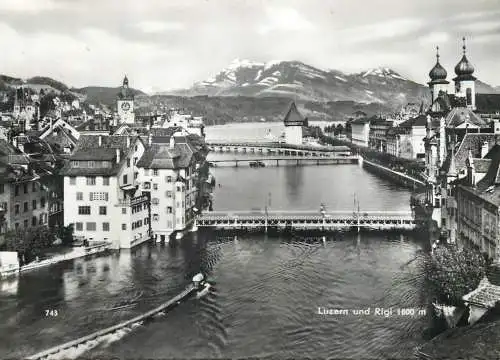 Postcard Switzerland Luzern und Rigi