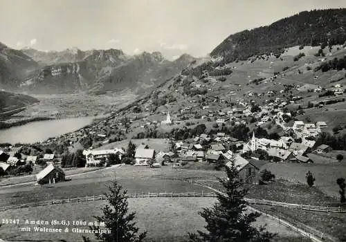 Postcard Switzerland Amden mit Walensee Glarneralpen