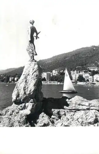 Postcard Croatia Opatija statue