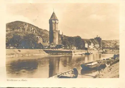 Postcard Germany Wertheim a Main tower