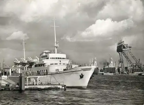 Postcard Germany Seebaderschiff Hamburg