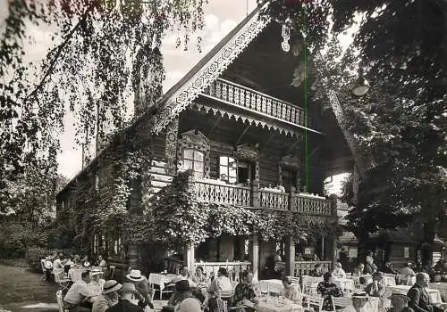 Postcard Germany Berlin Gastatte Blockhaus Nikolskoe Wannsee