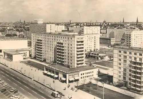 Postcard Germany Berlin Karl Marx avenue