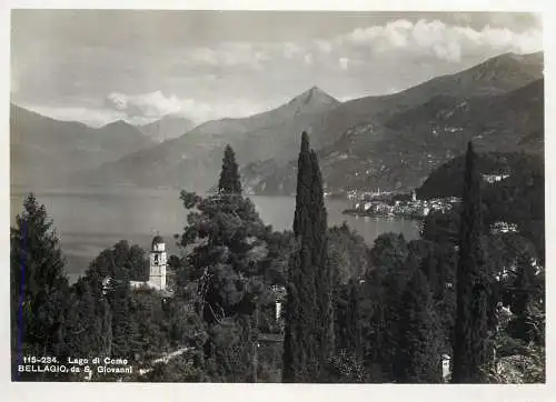 Postcard Italy Como lake Bellagio