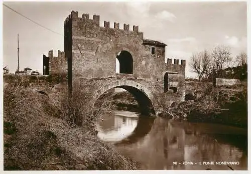 Postcard Italy Rome Nomentano bridge