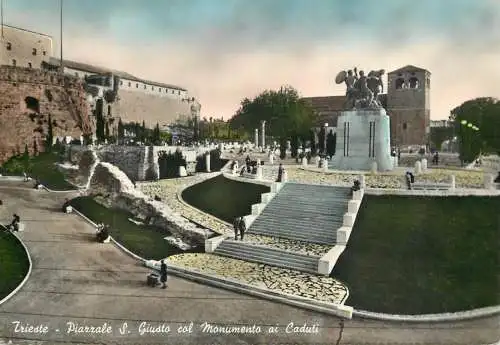 Postcard Italy Trieste San Giusto square
