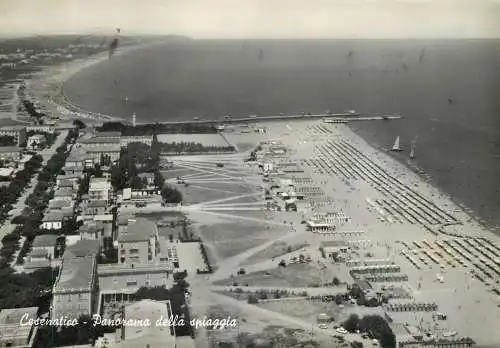 Postcard Italy Cesenatico panorama of the beach