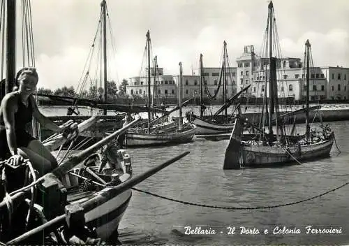Postcard Italy Bellaria harbour