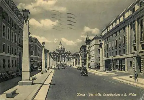 Postcard Italy Rome via della conciliazione
