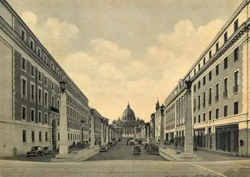 Postcard Italy Rome via della conciliazione