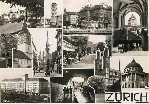 Postcard Switzerland Zürich tram