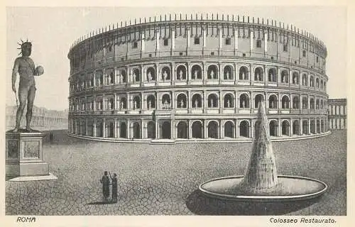 Postcard Italy Rome Colosseum
