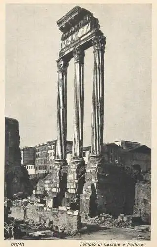 Postcard Italy Rome Roman forum tempio di Castore e Polluce
