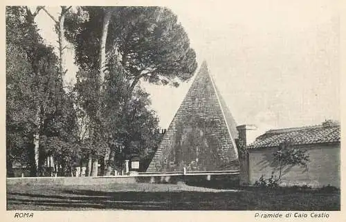 Postcard Italy Rome Caio Cestio pyramide