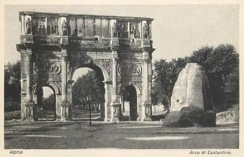 Postcard Italy Rome Constantine arch
