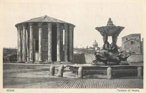 Postcard Italy Rome Vesta temple
