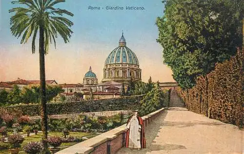 Postcard Italy Rome giardino Vaticano