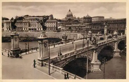 Postcard Italy Rome the bridge of Victorio Emmanuel II