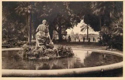 Postcard Italy Rome Moses fountain of Pincio