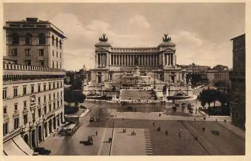 Postcard Italy Rome Venice square Altar of the country