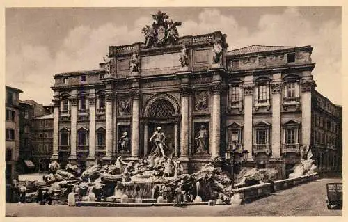 Postcard Italy Rome Trevi fountain