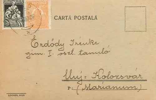 Romania postal card Cluj 1925