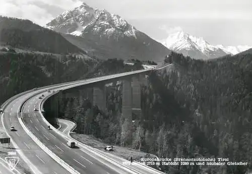 Postcard Austria Tirol Europabrucke Brennerautobahn