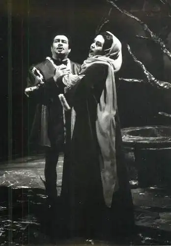 Postcard Switzerland Basel Hoffmann photo Kino theatre play couple opera song