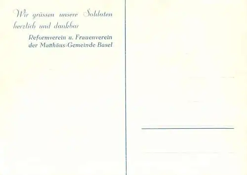Postcard Switzerland Basel Matthaus Gemeinde