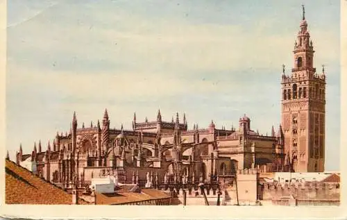 Postcard Spania Sevilla cathedral