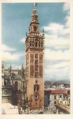 Postcard Spania Sevilla Gironde Tower