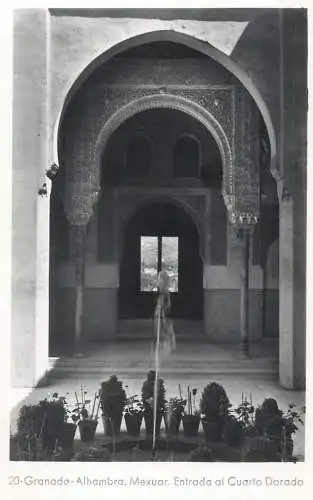 Postcard Spania Granada Alhambra Mexuar