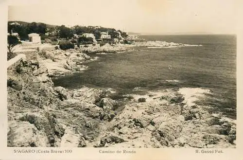 Postcard Spania Costa Brava camino de Ronda