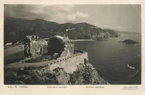 Postcard Spania Tossa Esglesia Antiga