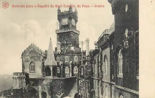 Postcard Portugal Cintra capella do Real Castello da Pena